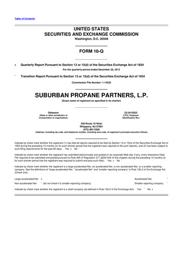 Thumbnail Suburban Propane Partners 10-Q Quarterly Report FY2014 
