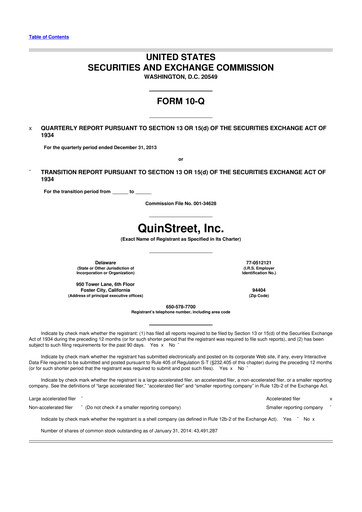 Thumbnail QuinStreet
 10-Q Quarterly Report FY2014 