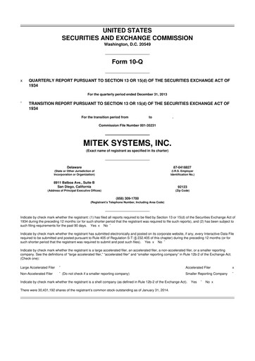 Thumbnail Mitek Systems
 10-Q Quarterly Report FY2014 