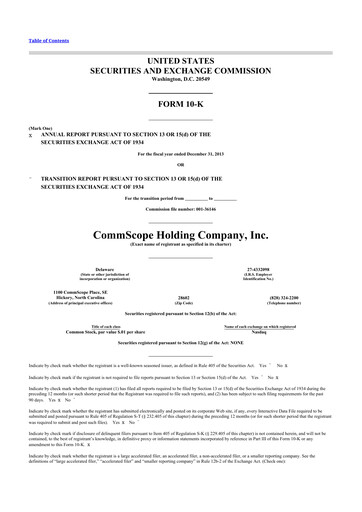 Vorschaubild CommScope
 10-K Jahresbericht 2013