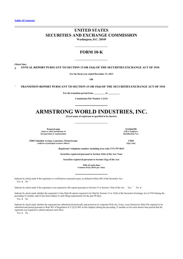 Thumbnail Armstrong World Industries
 10-K Annual Report 2013