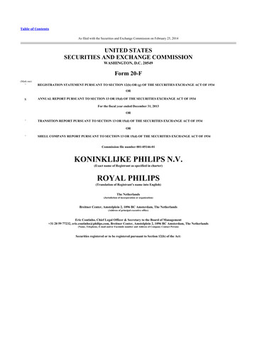 Thumbnail Philips 20-F Annual Report 