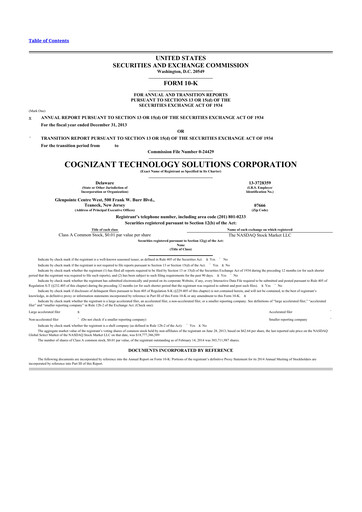 Thumbnail Cognizant Technology Solutions  10-K Annual Report 2013