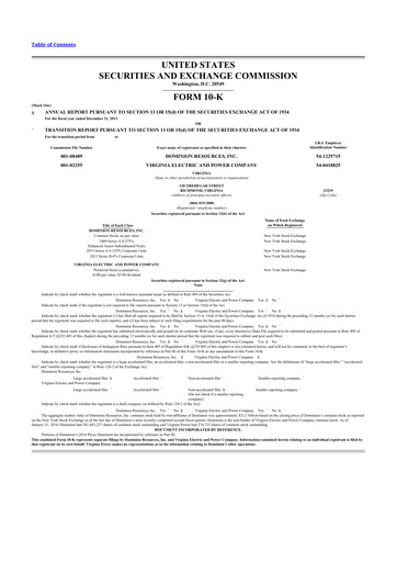 Thumbnail Dominion Energy 10-K Annual Report 