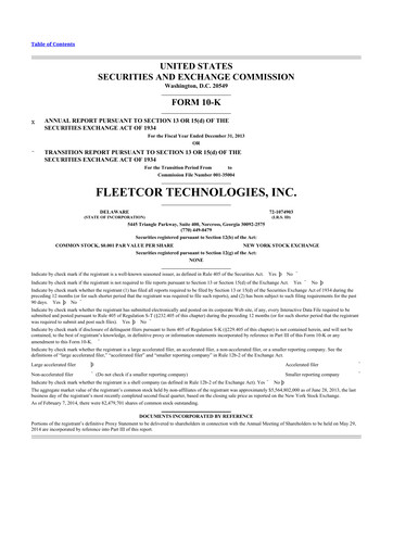 Thumbnail Corpay 10-K Annual Report 2013