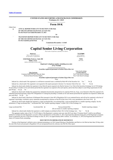 Thumbnail Sonida Senior Living 10-K Annual Report 2013