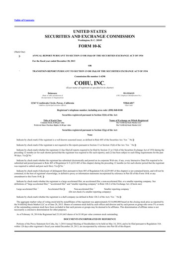 Thumbnail Cohu 10-K Annual Report 2013