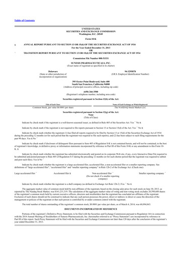 Miniature Viracta Therapeutics 10-K Rapport annuel 2013