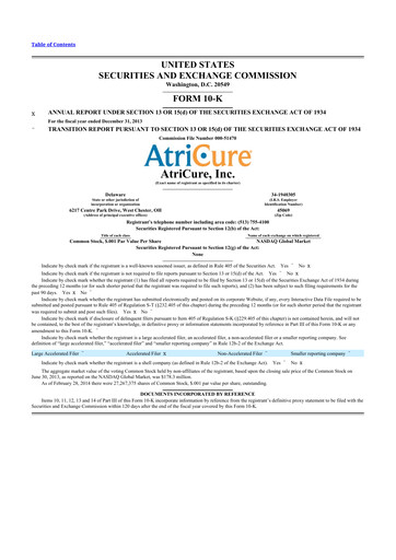 Thumbnail AtriCure 10-K Annual Report 2013