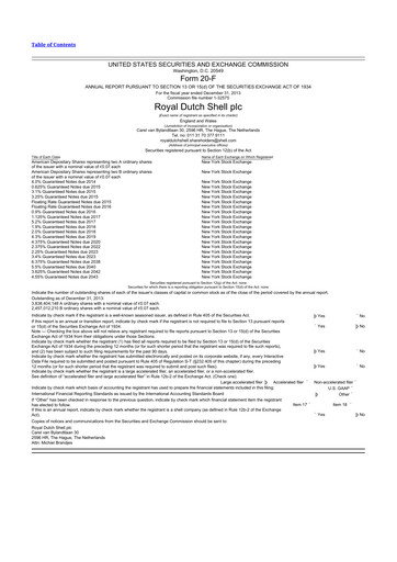 Thumbnail Shell 20-F Annual Report 
