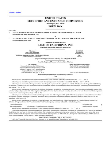 Vorschaubild Banc of California 10-K Jahresbericht 2013