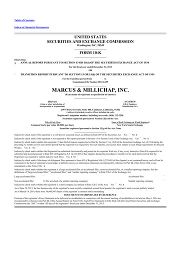 Thumbnail Marcus & Millichap 10-K Annual Report 2013