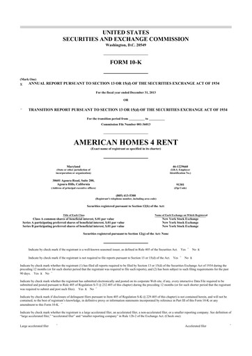 Thumbnail AMH (American Homes 4 Rent)
 10-K Annual Report 2013