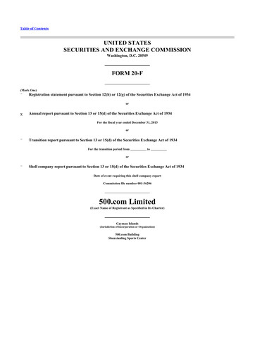 Thumbnail BIT Mining (500.com) 20-F Annual Report 