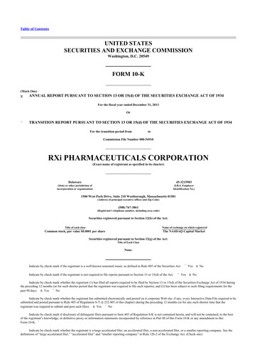 Thumbnail Phio Pharmaceuticals 10-K Annual Report 2013