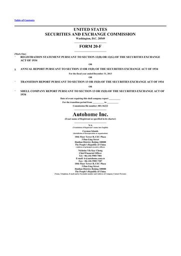 Thumbnail Autohome 20-F Annual Report 2013