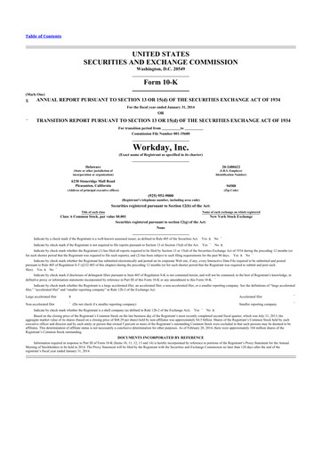 Thumbnail Workday 10-K Annual Report 2014