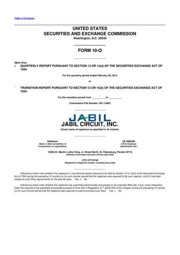 Thumbnail Jabil 10-Q Quarterly Report FY2014 