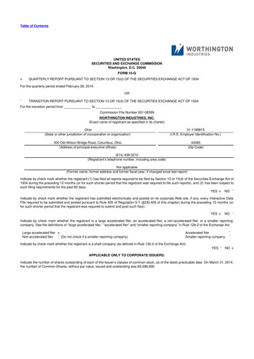 Thumbnail Worthington Enterprises 10-Q Quarterly Report FY2014 