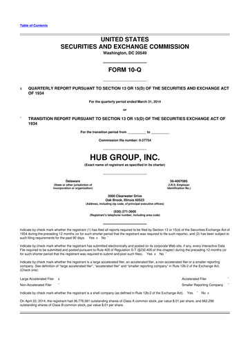 Thumbnail Hub Group
 10-Q Quarterly Report FY2014 