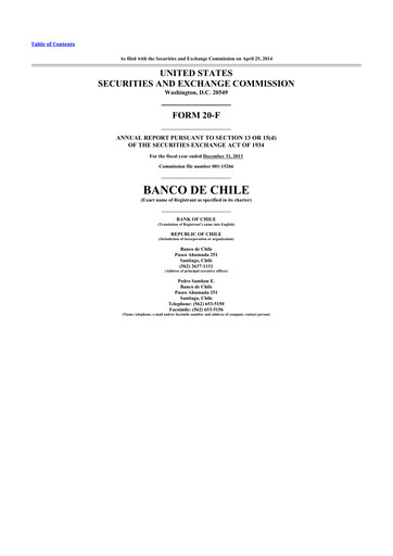 Thumbnail Banco de Chile
 20-F Annual Report 