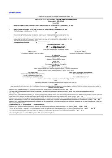 Thumbnail KT Corporation 20-F Annual Report 