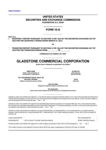 Thumbnail Gladstone Commercial 10-Q Quarterly Report FY2014 