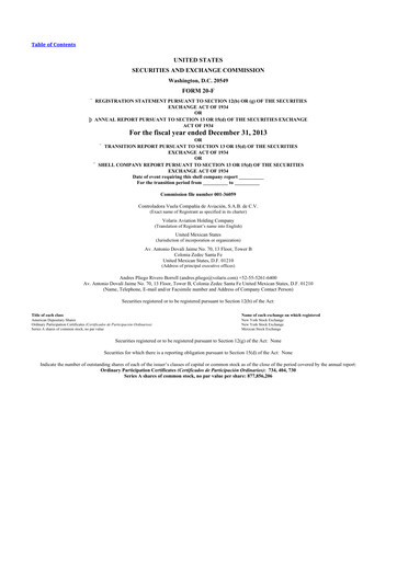 Thumbnail Volaris
 20-F Annual Report 