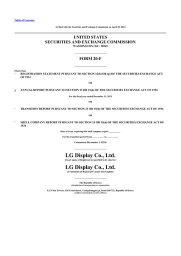 Thumbnail LG Display 20-F Annual Report 