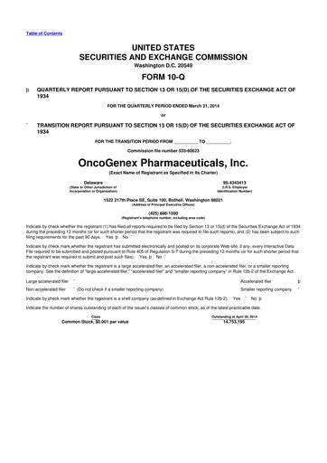 Thumbnail Achieve Life Sciences
 10-Q Quarterly Report FY2014 