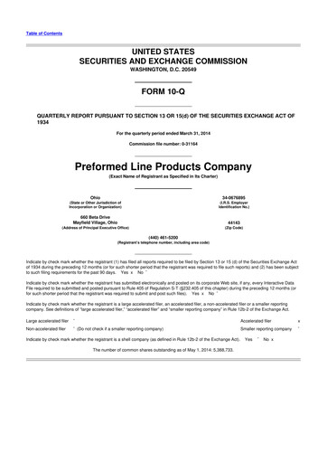 Thumbnail Preformed Line Products 10-Q Quarterly Report FY2014 
