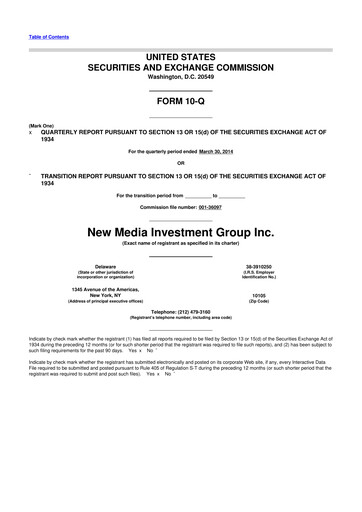 Thumbnail Gannett 10-Q Quarterly Report FY2014 