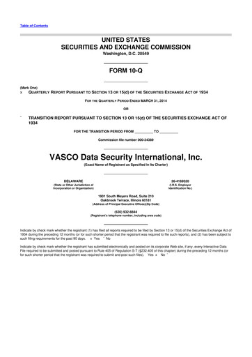 Vorschaubild OneSpan 10-Q Quartalsbericht 2014 