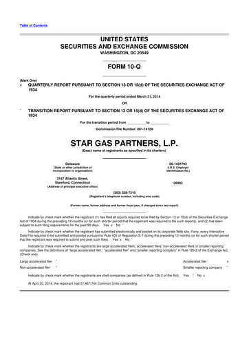 Thumbnail Star Group 10-Q Quarterly Report FY2014 