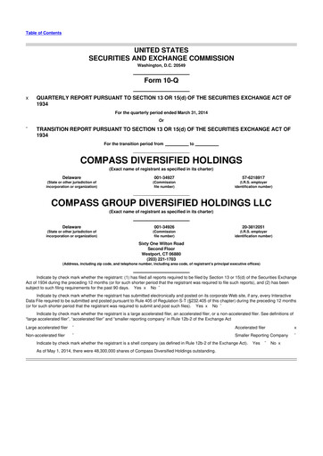 Thumbnail Compass Diversified Holdings 10-Q Quarterly Report FY2014 