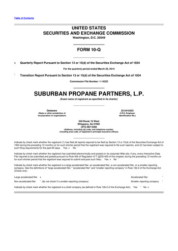 Thumbnail Suburban Propane Partners 10-Q Quarterly Report FY2014 