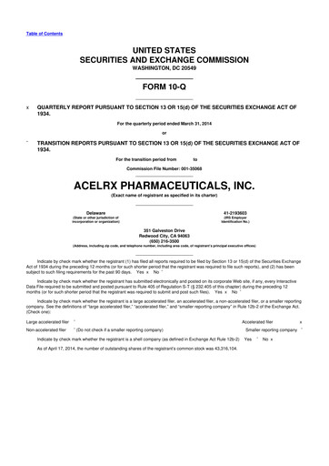 Thumbnail Talphera 10-Q Quarterly Report FY2014 