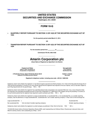 Thumbnail Amarin Corporation
 10-Q Quarterly Report FY2014 