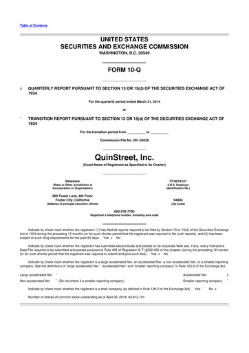 Thumbnail QuinStreet
 10-Q Quarterly Report FY2014 