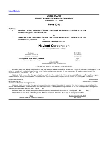 Vorschaubild Navient 10-Q Quartalsbericht 2014 