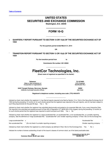 Thumbnail Corpay 10-Q Quarterly Report FY2014 