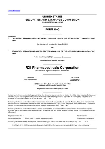 Thumbnail Phio Pharmaceuticals 10-Q Quarterly Report FY2014 