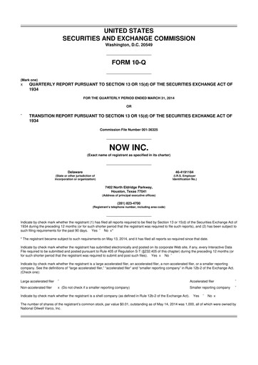 Thumbnail DNOW Inc. 10-Q Quarterly Report FY2014 