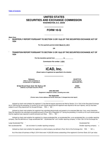 Thumbnail iCAD 10-Q Quarterly Report FY2014 