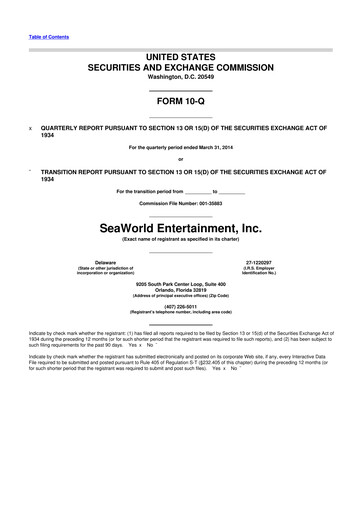 Thumbnail United Parks & Resorts 10-Q Quarterly Report FY2014 