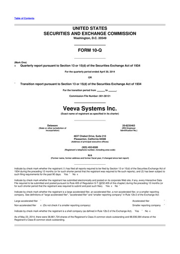 Thumbnail Veeva Systems 10-Q Quarterly Report FY2015 