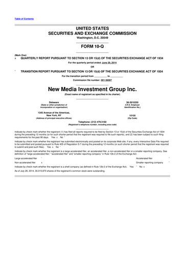Thumbnail Gannett 10-Q Quarterly Report FY2014 