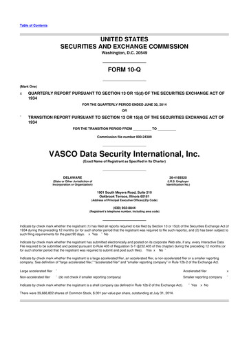 Vorschaubild OneSpan 10-Q Quartalsbericht 2014 