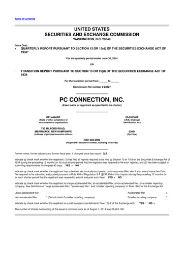 Miniature PC Connection
 10-Q Rapport trimestriel 2014 