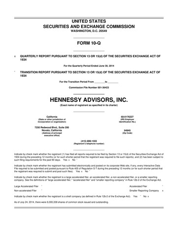 Thumbnail Hennessy Advisors 10-Q Quarterly Report FY2014 